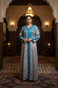 Embroidered Silk Feel Jalabiya LC 019