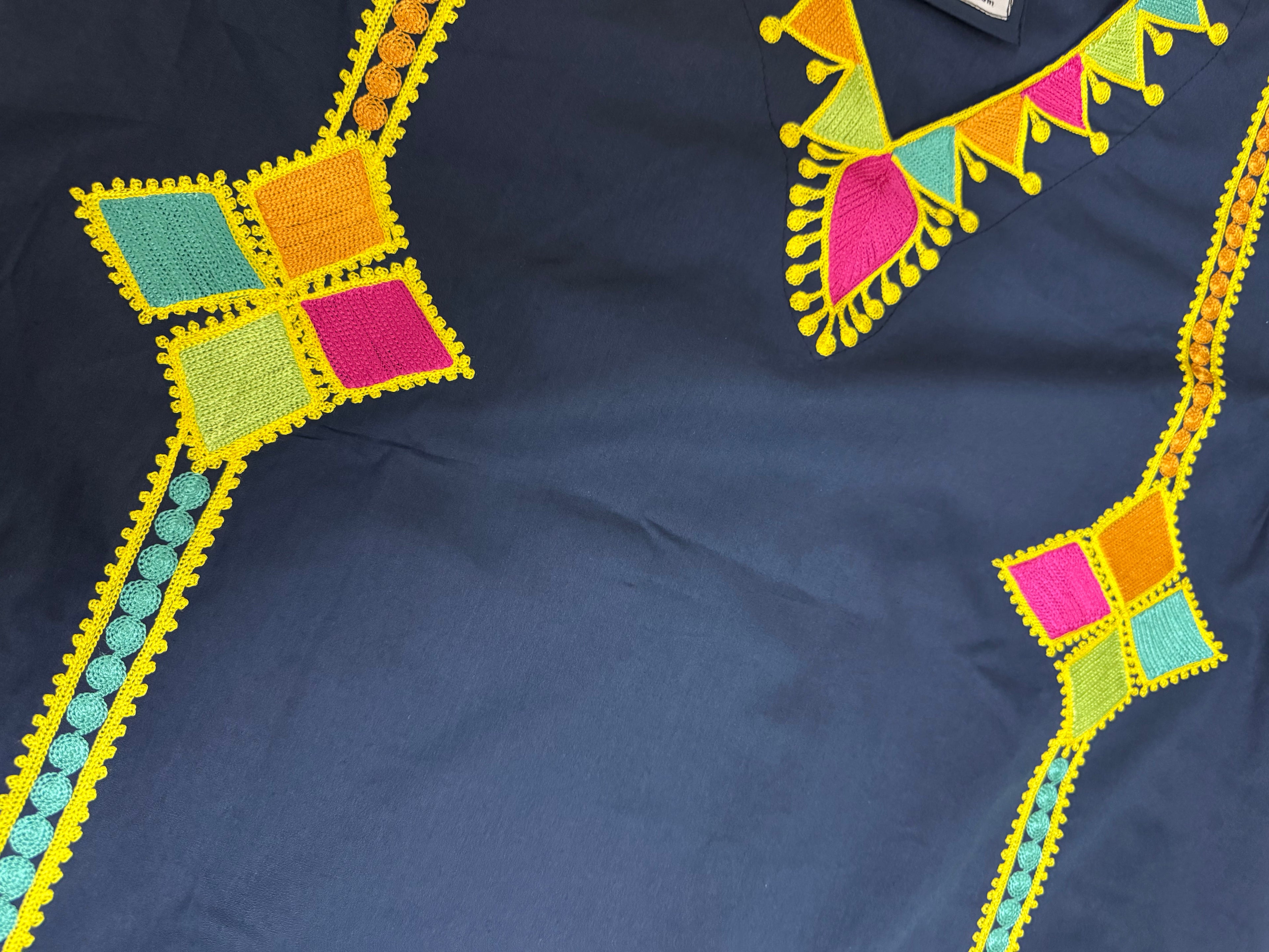 Handmade Embroidered Cotton Jalabiya - LC 028