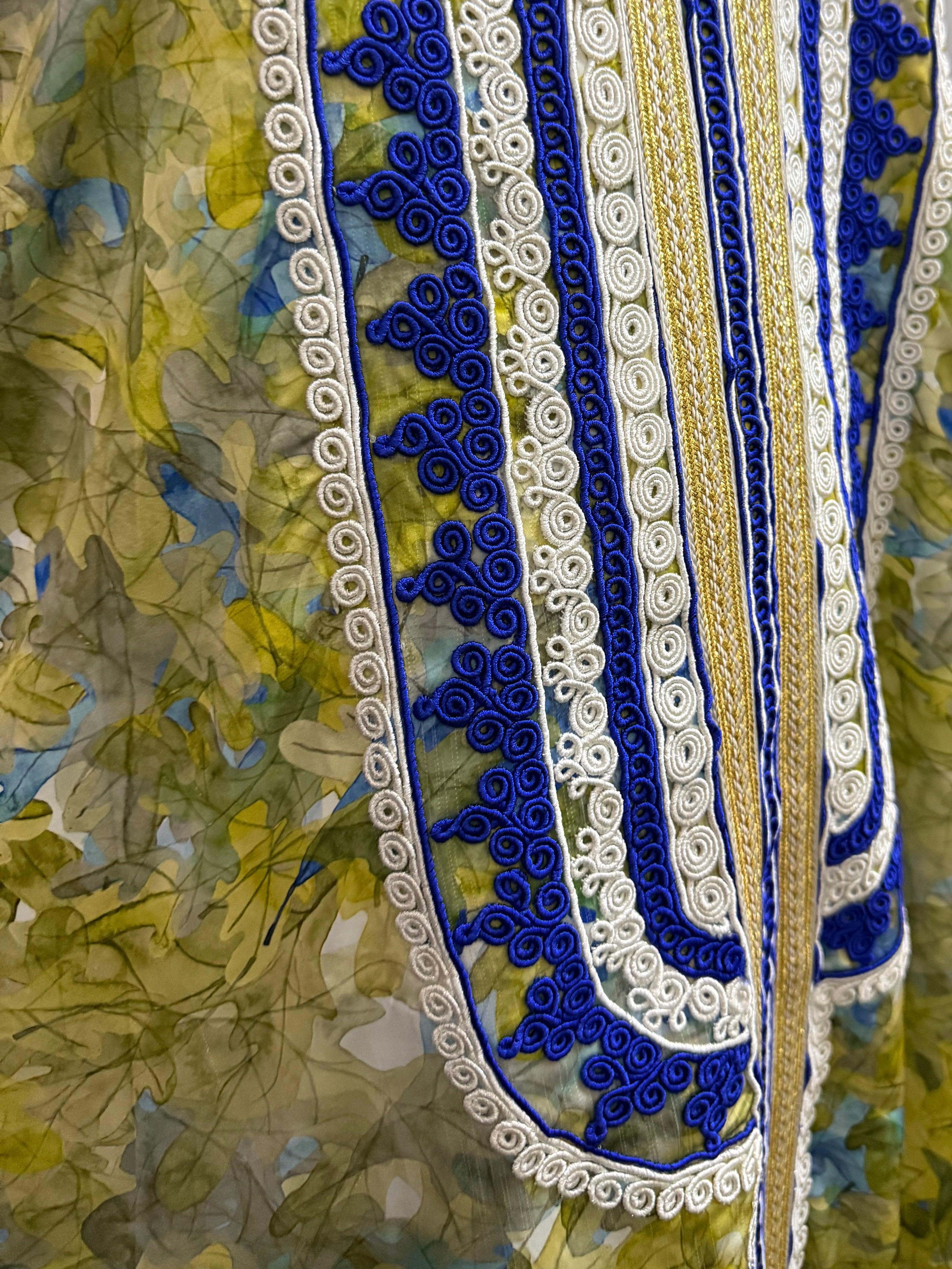 Embroidered Silk Feel Jalabiya LC 024