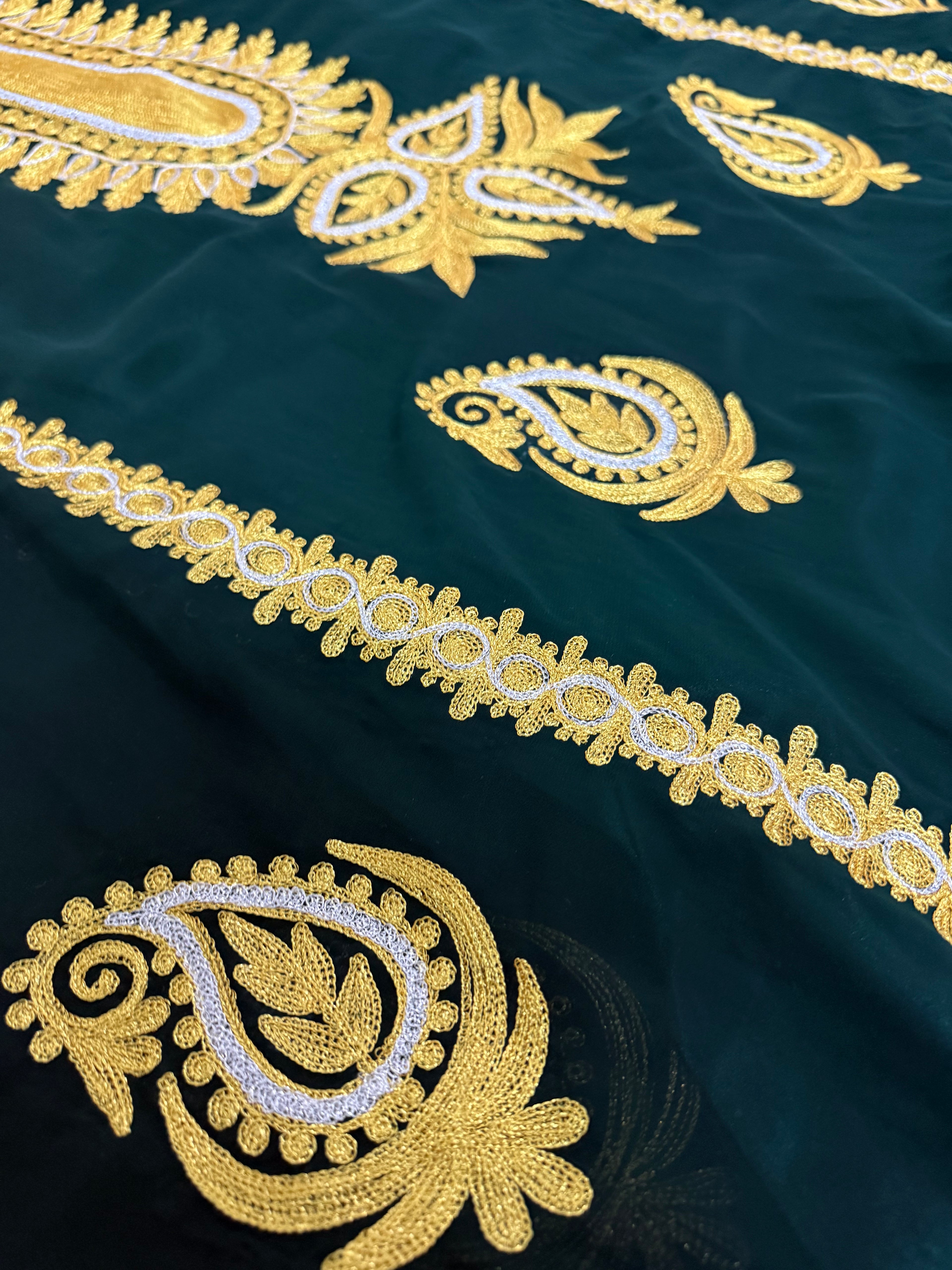 Handmade Embroidered Shiffon Thobe - LC 016