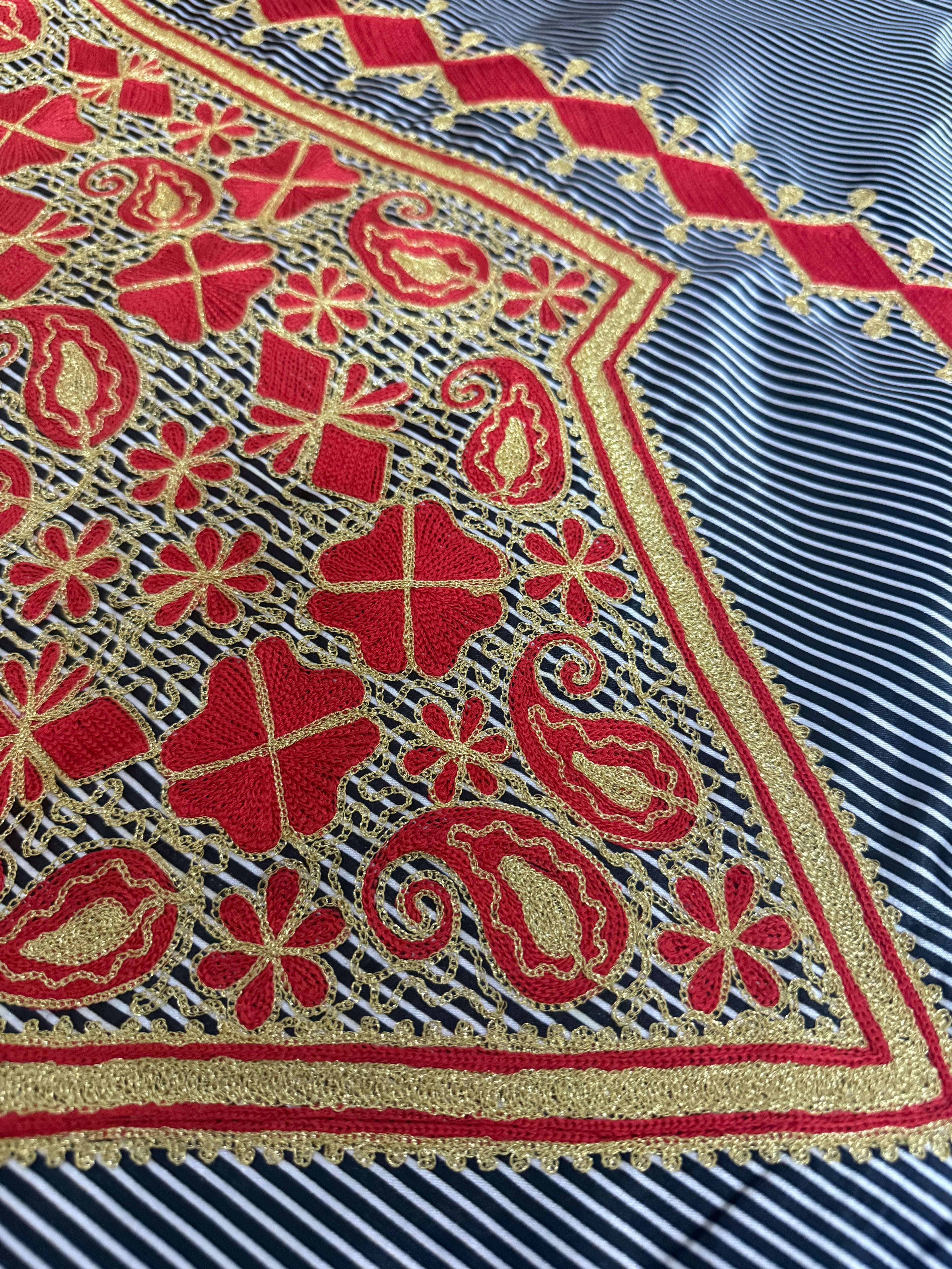 Embroidered Silk Feel Jalabiya LC 027