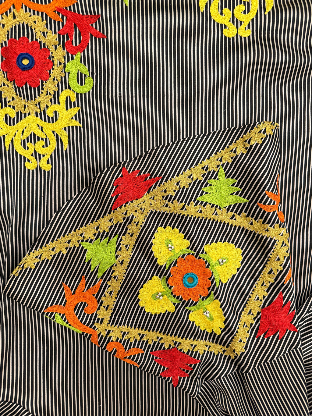 Embroidered Silk Feel Jalabiya LC 030