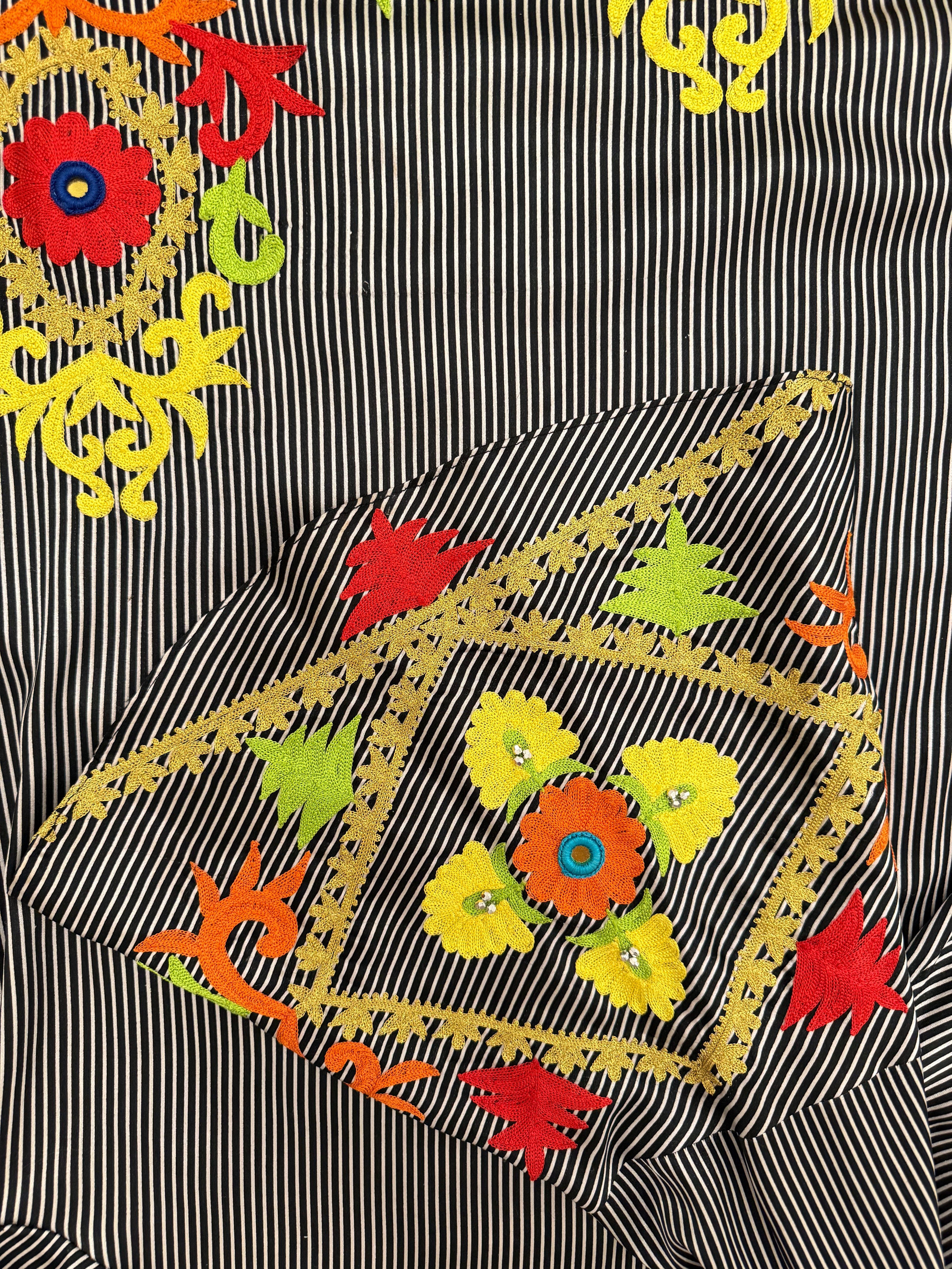 Embroidered Silk Feel Jalabiya LC 030