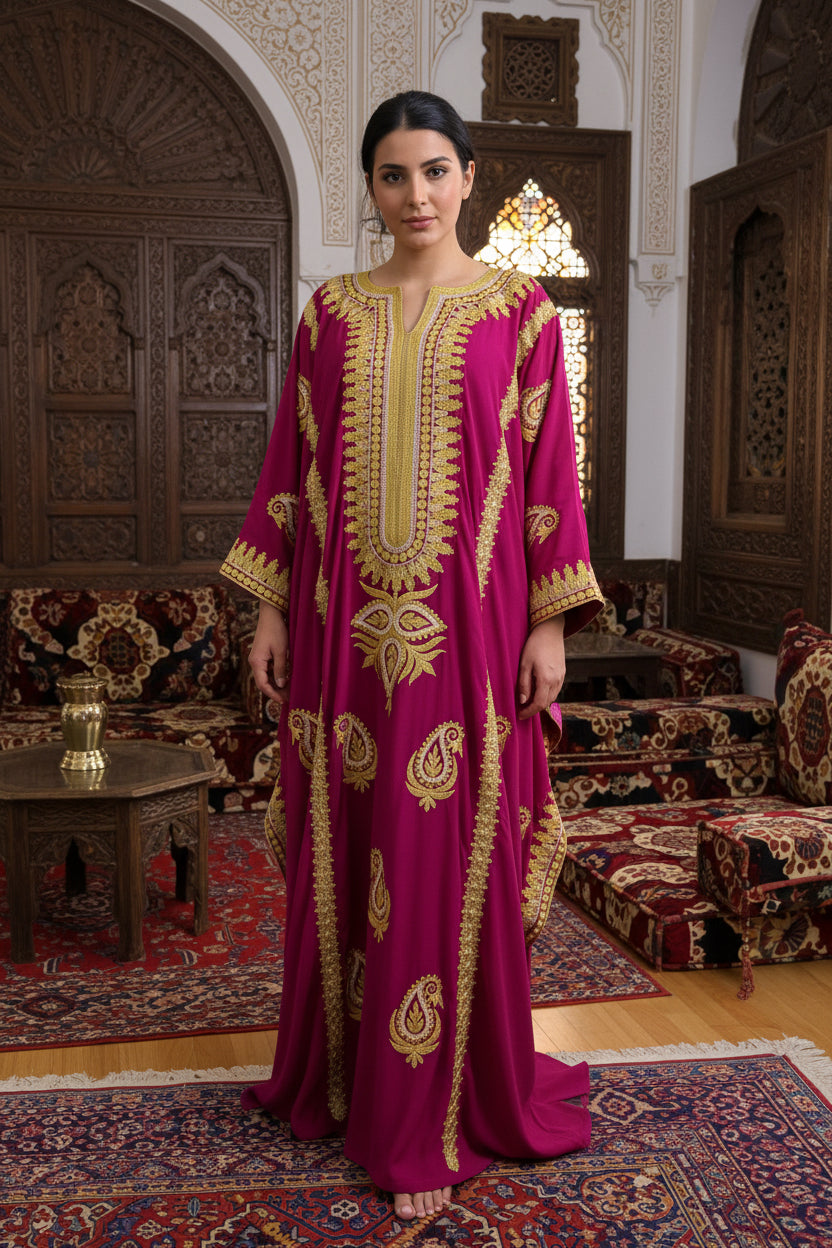 Handmade Embroidered Shiffon Thobe - LC 015