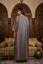 Embroidered Silk Feel Jalabiya LC 026