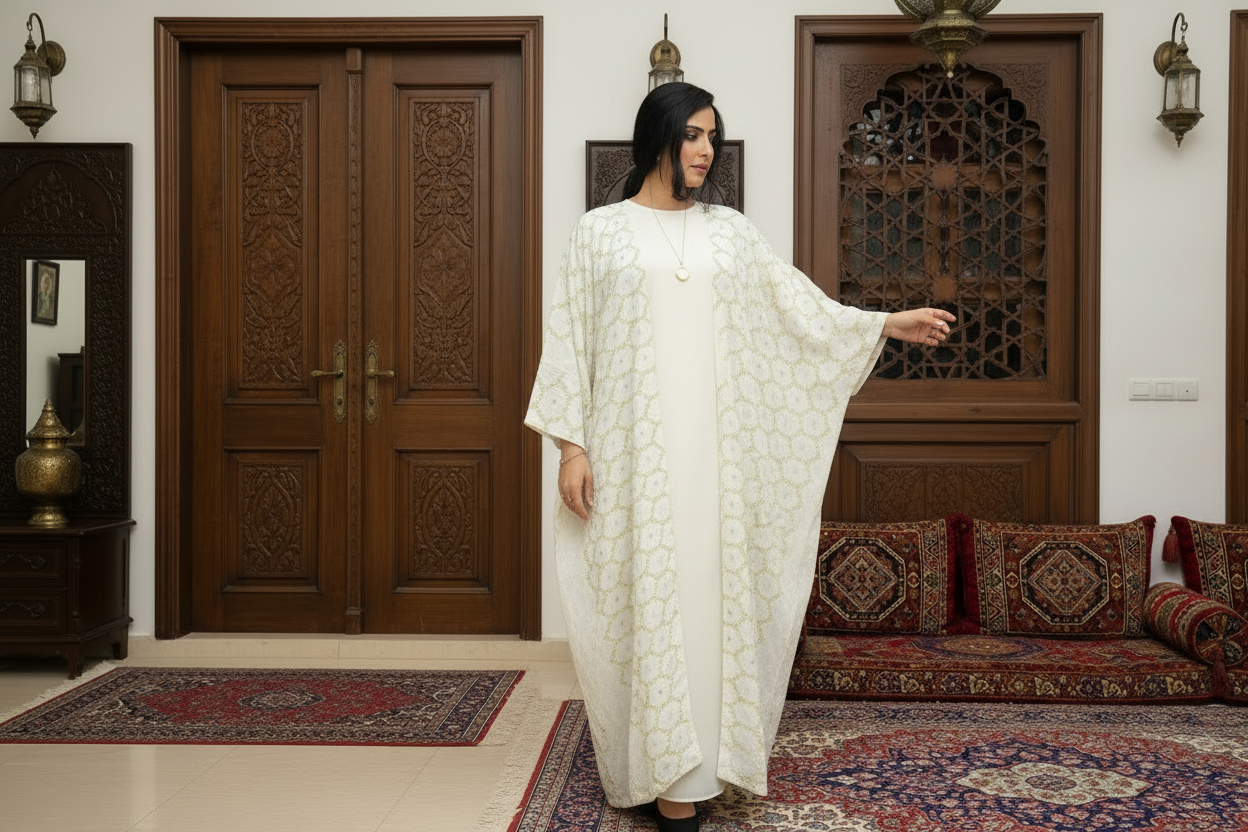 Elegant Reflective Embroidered Besht - LC 017