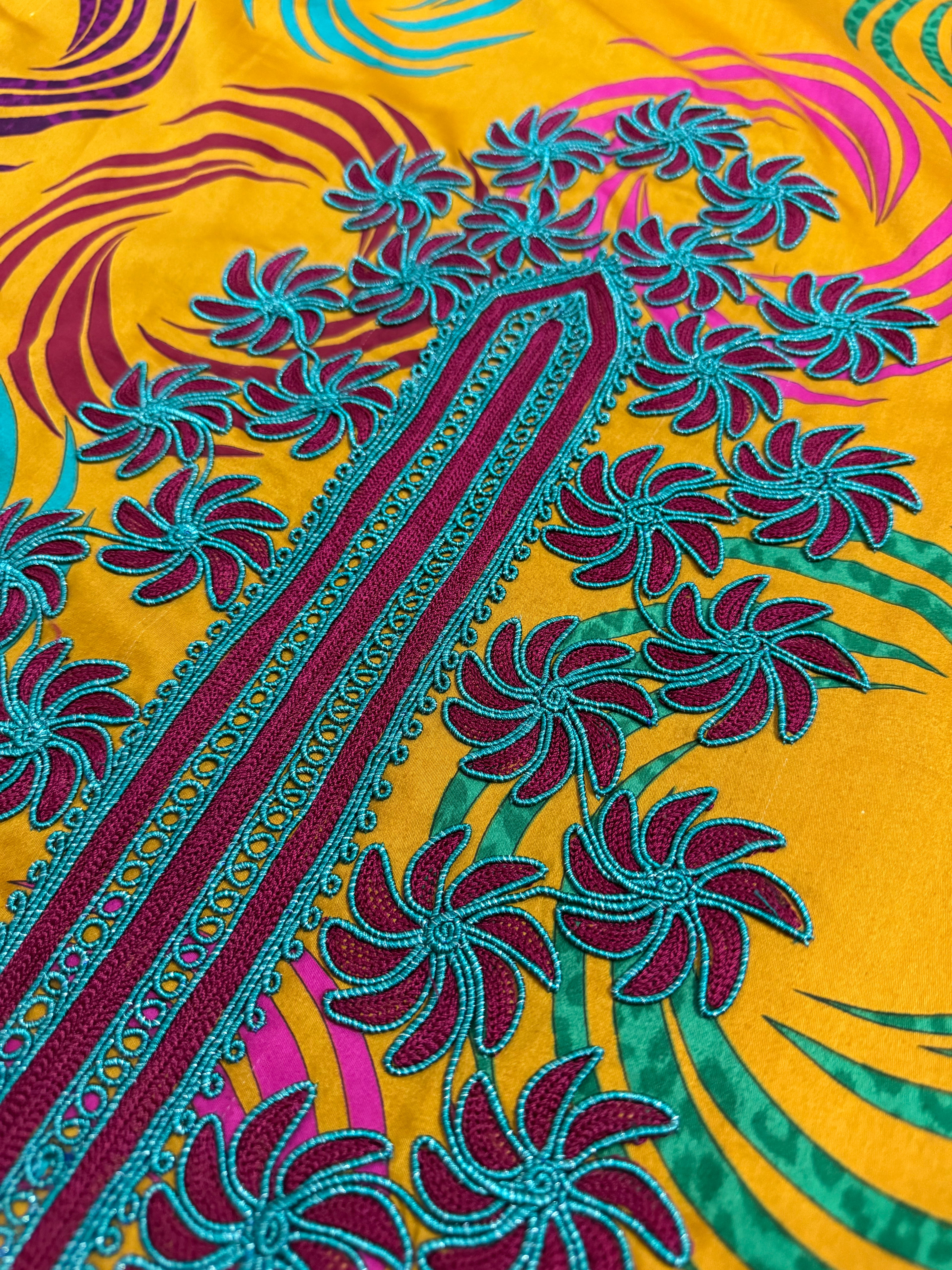 Handmade Embroidered Cotton Jalabiya - LC 029