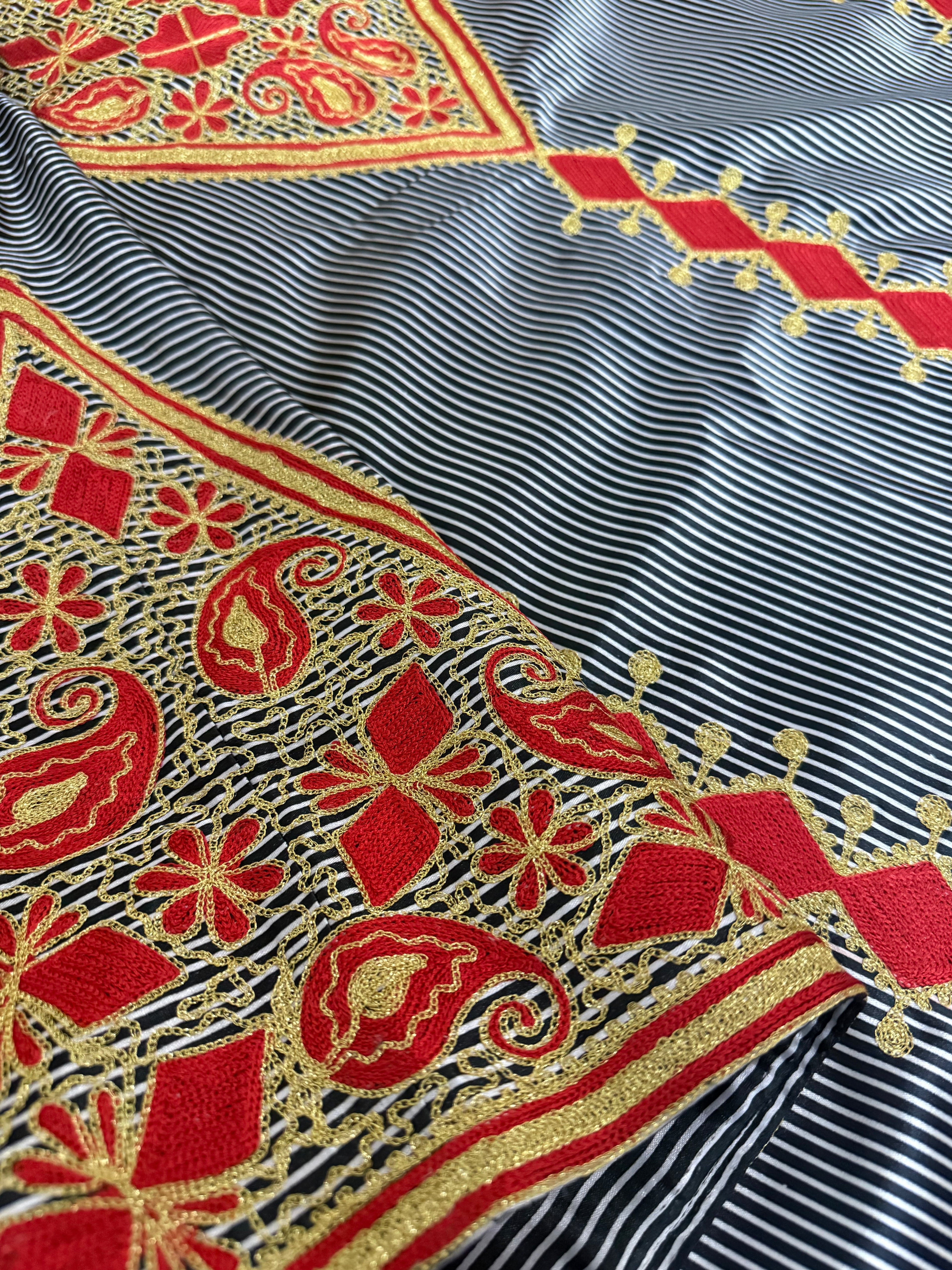 Embroidered Silk Feel Jalabiya LC 027