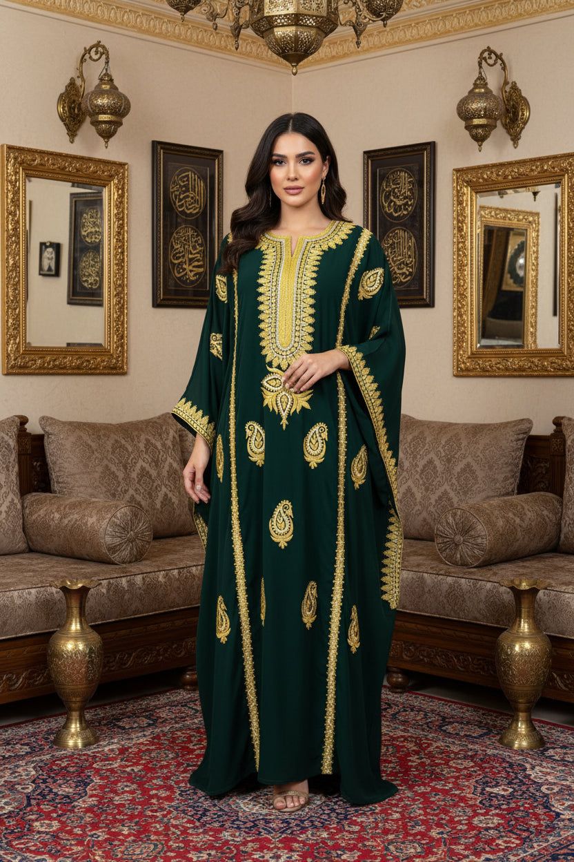 Handmade Embroidered Shiffon Thobe - LC 016