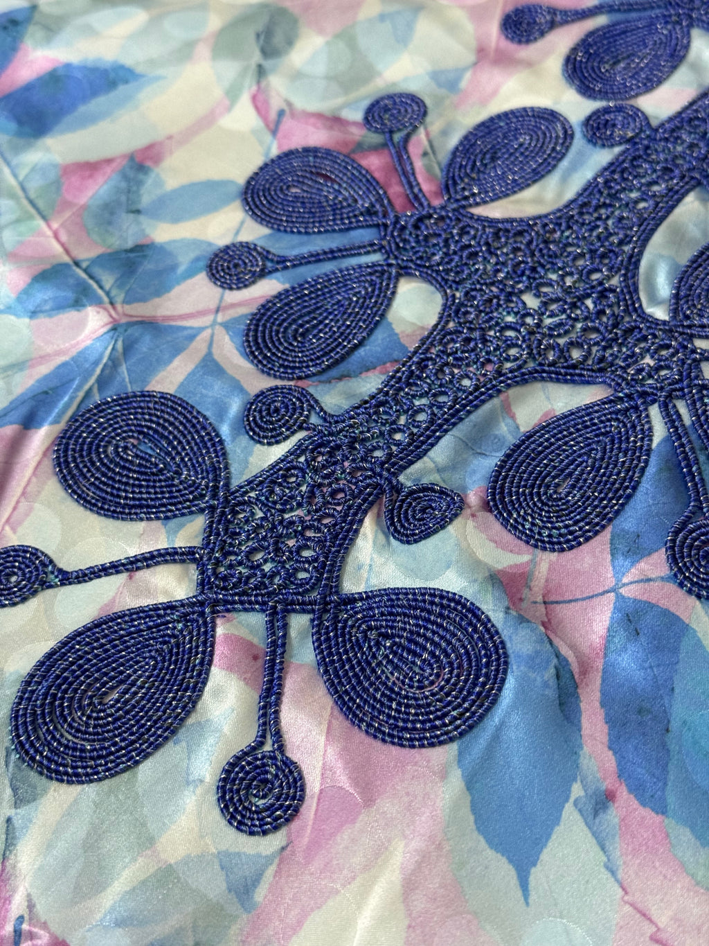 Embroidered Silk Feel Jalabiya LC 018