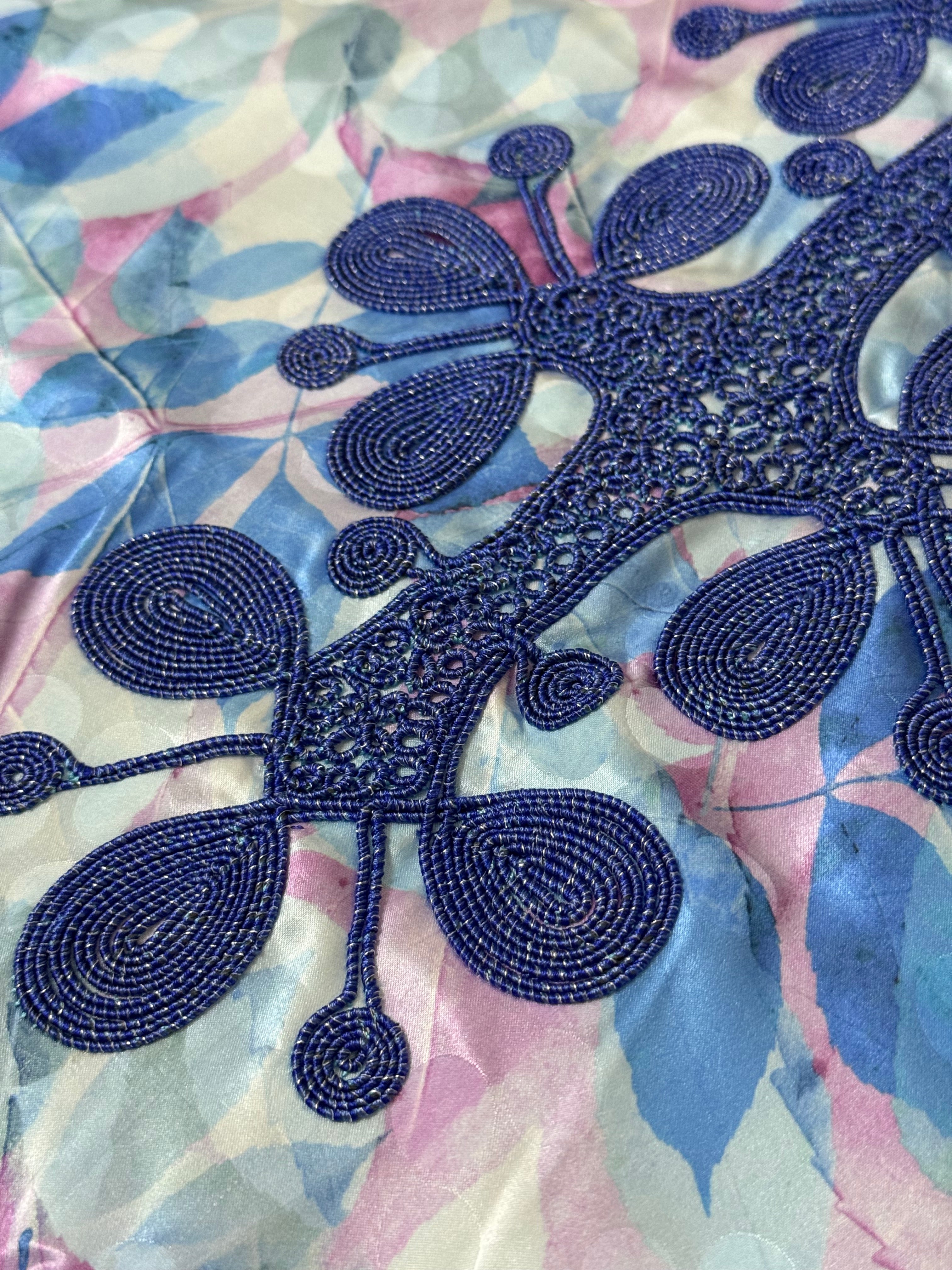 Embroidered Silk Feel Jalabiya LC 018