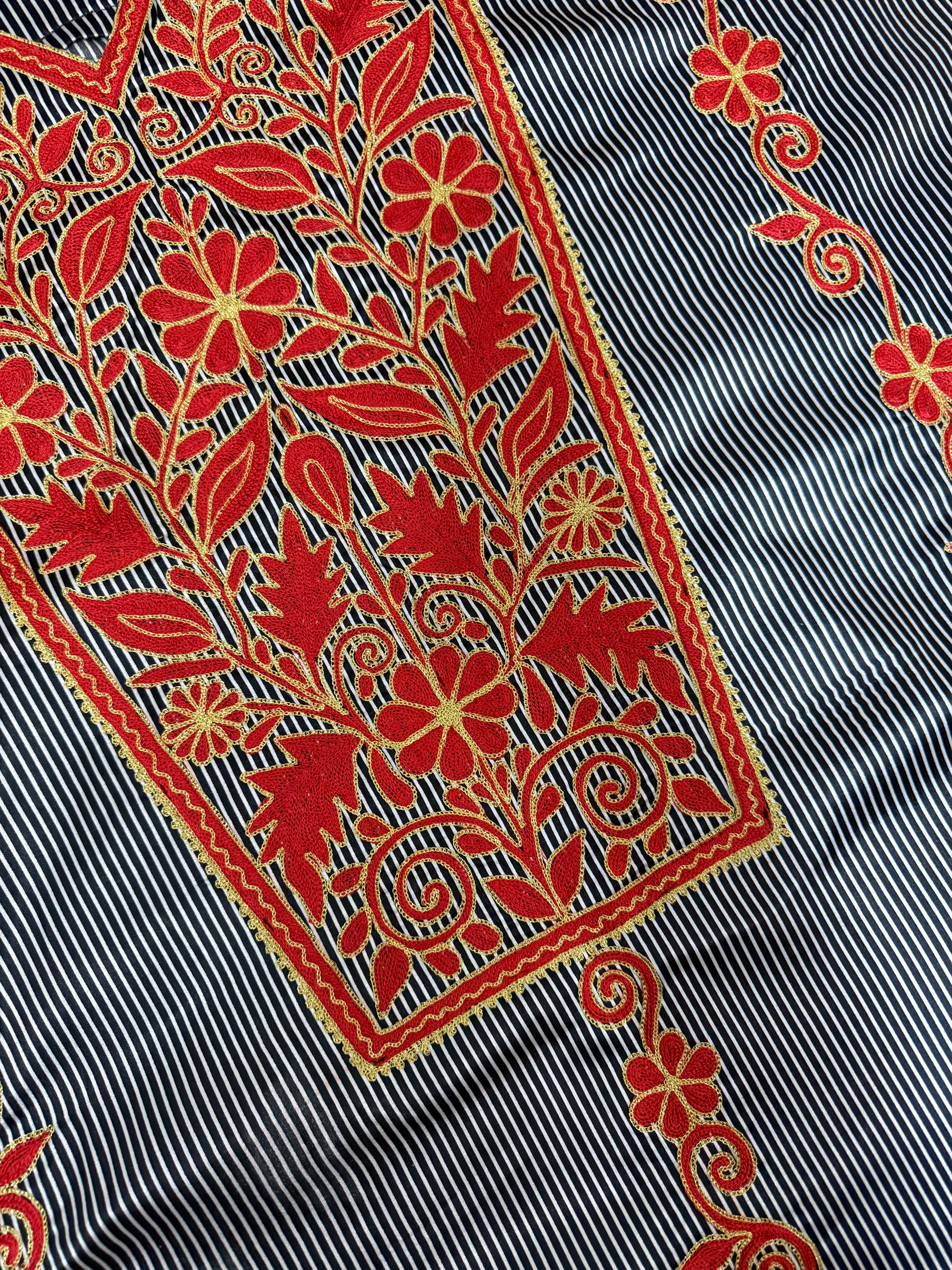 Embroidered Silk Feel Jalabiya LC 012