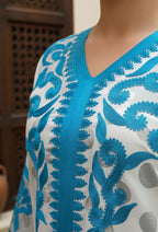 Embroidered Silk Feel Jalabiya LC 019