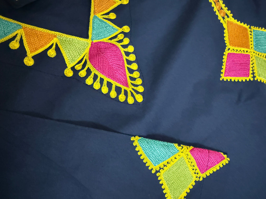 Handmade Embroidered Cotton Jalabiya - LC 028