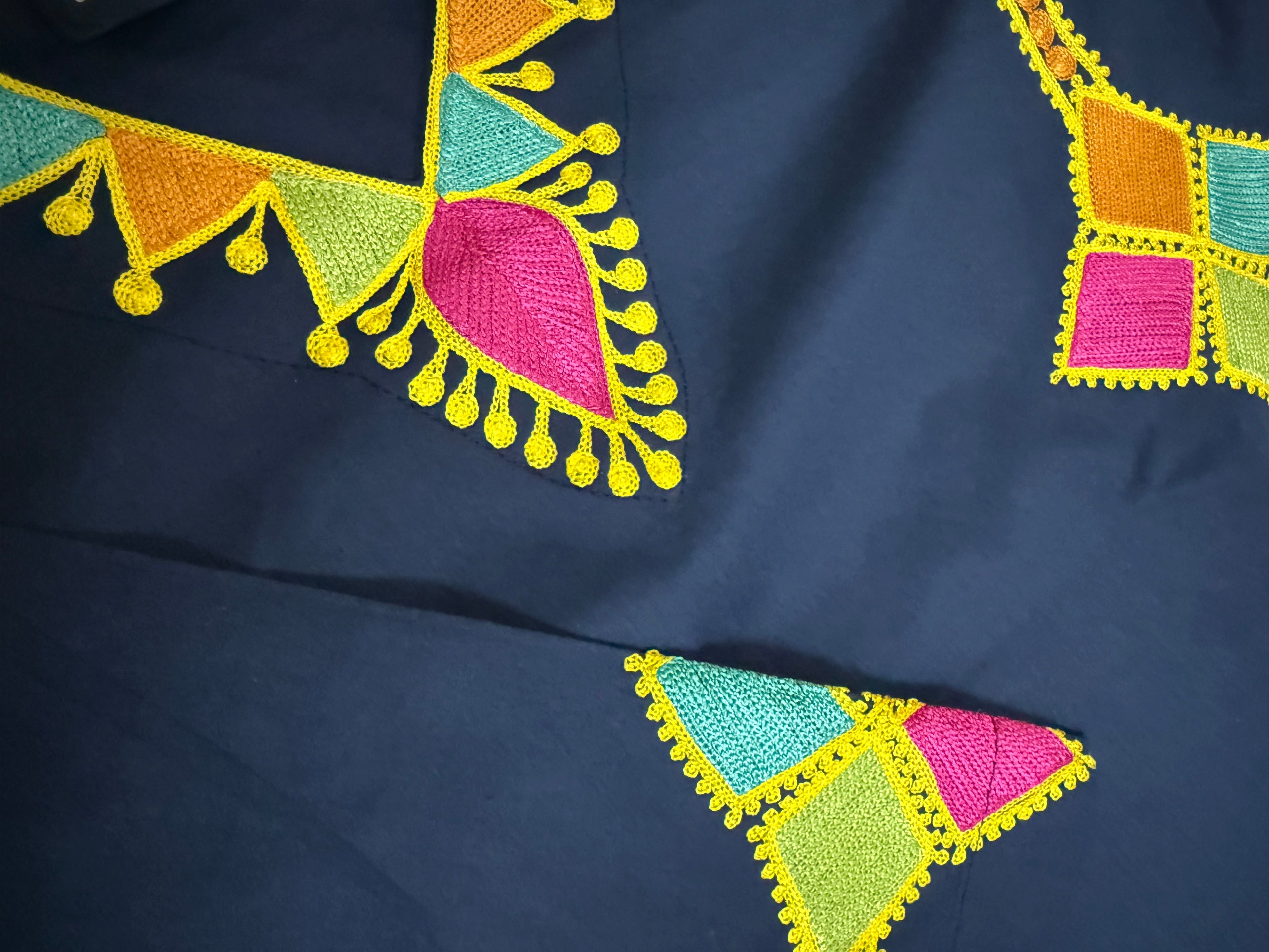 Handmade Embroidered Cotton Jalabiya - LC 028