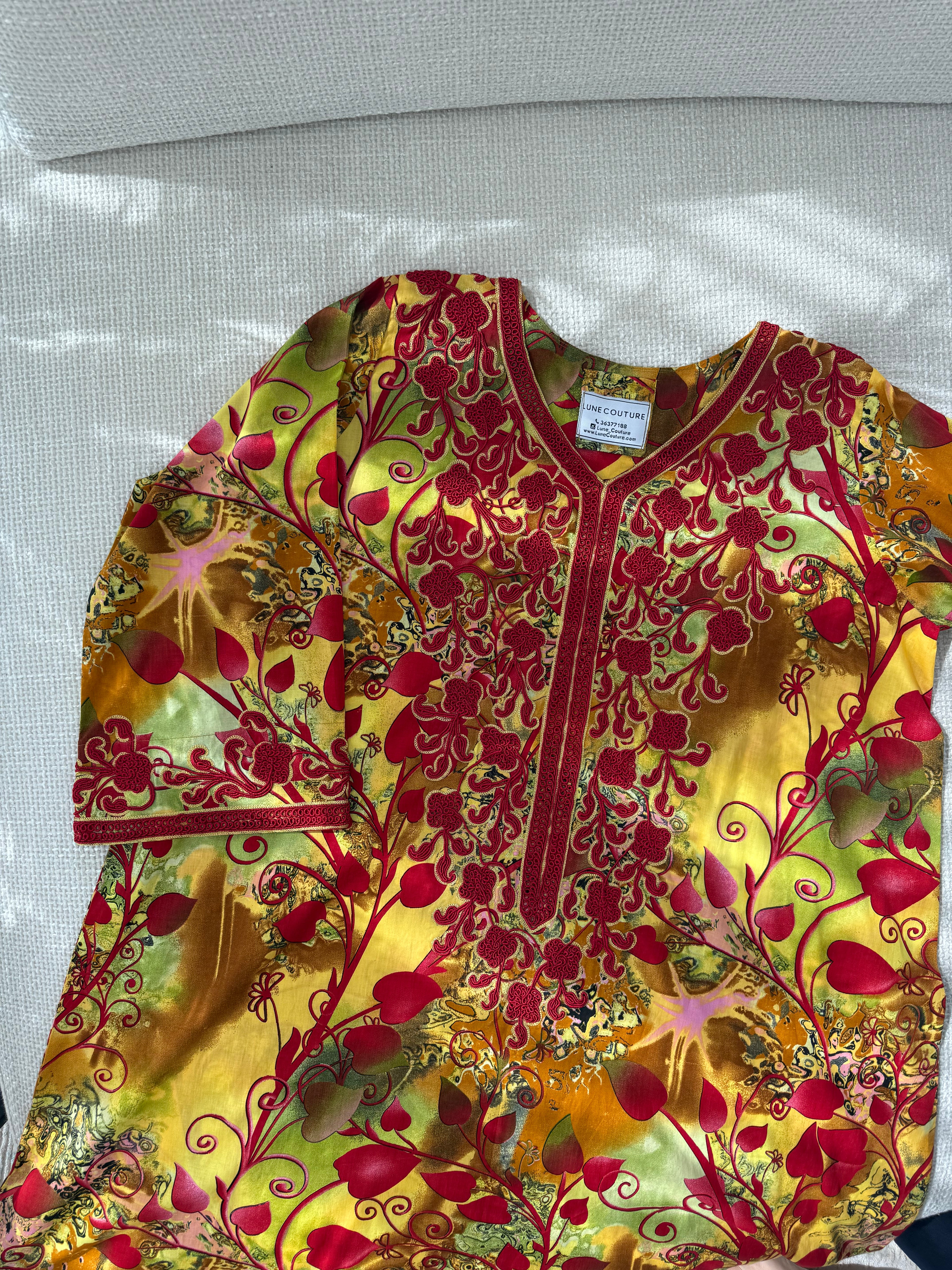 Handmade Embroidered Cotton Jalabiya - LC 004