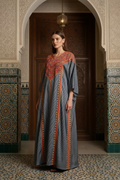 Embroidered Silk Feel Jalabiya LC 011