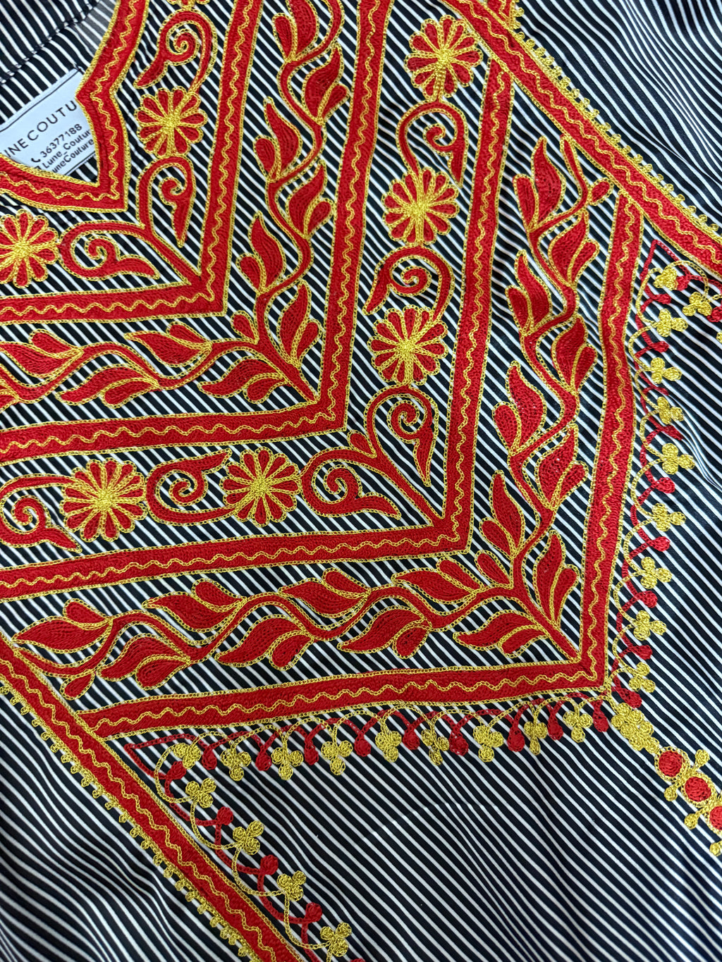 Embroidered Silk Feel Jalabiya LC 011