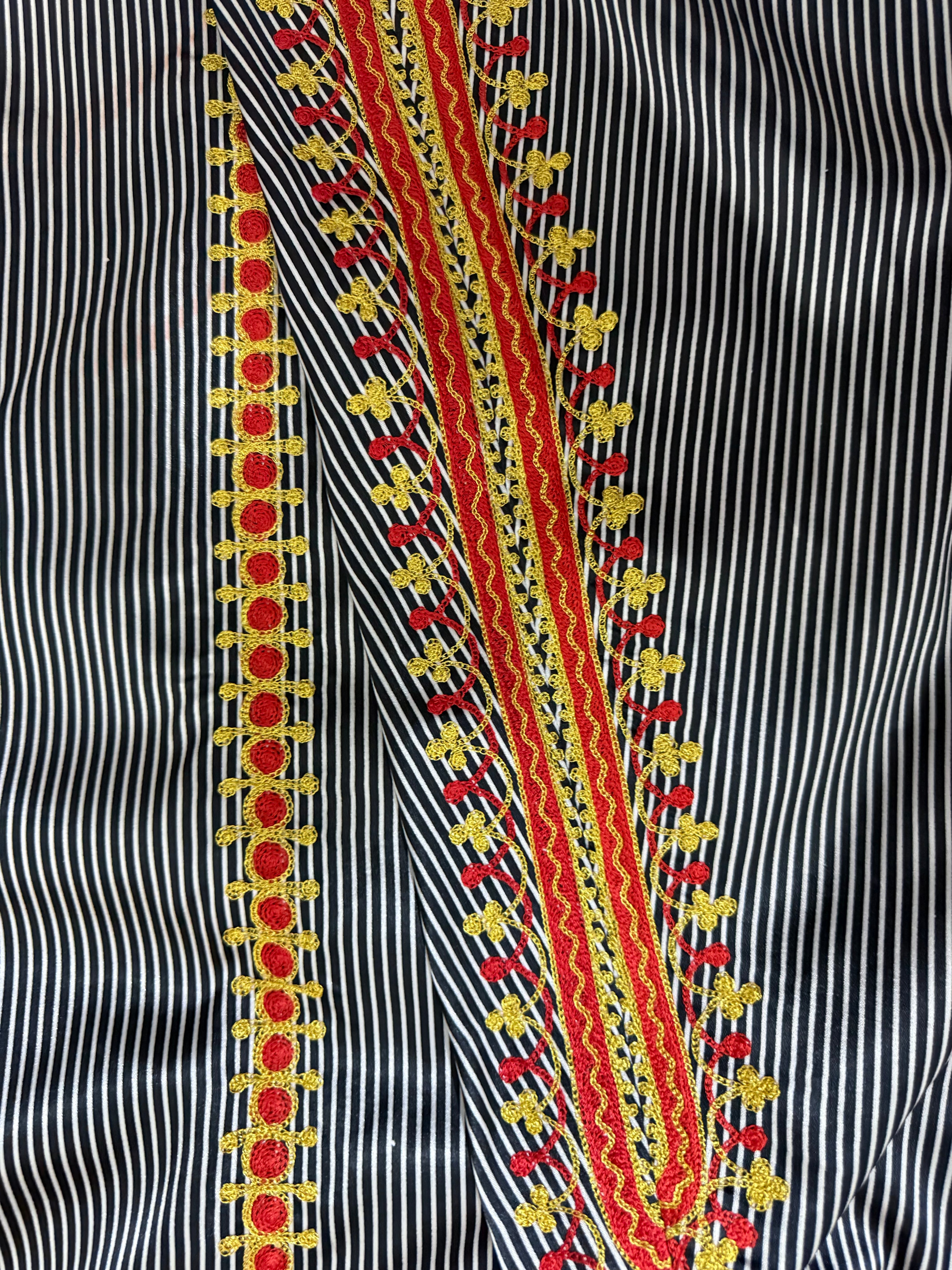 Embroidered Silk Feel Jalabiya LC 011