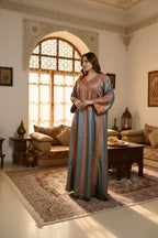 Embroidered Silk Feel Jalabiya LC 026