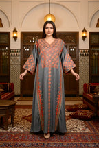 Embroidered Silk Feel Jalabiya LC 026