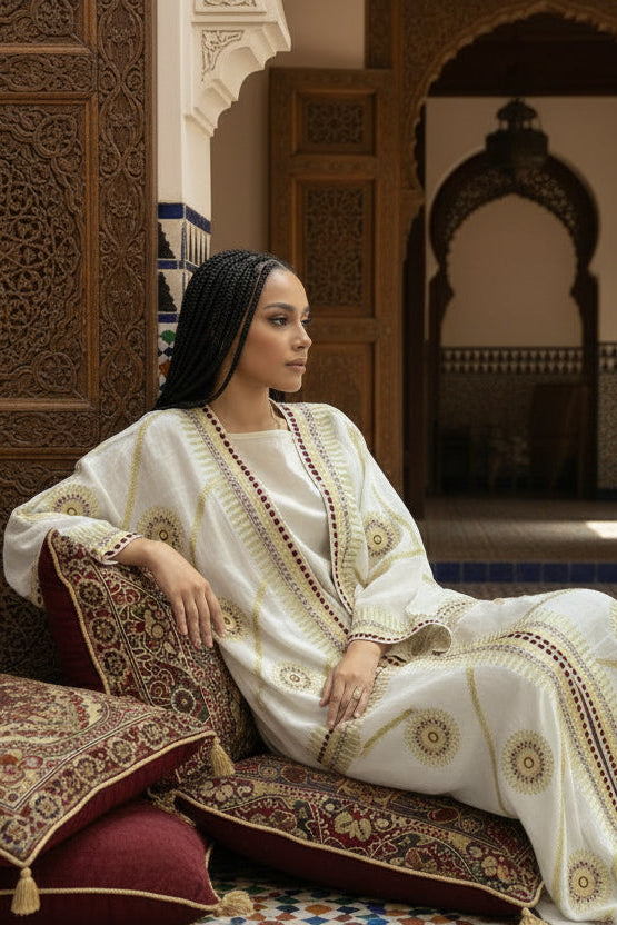 Embroidered Linen Besht 2-Piece Set - LC 002