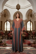 Embroidered Silk Feel Jalabiya LC 026