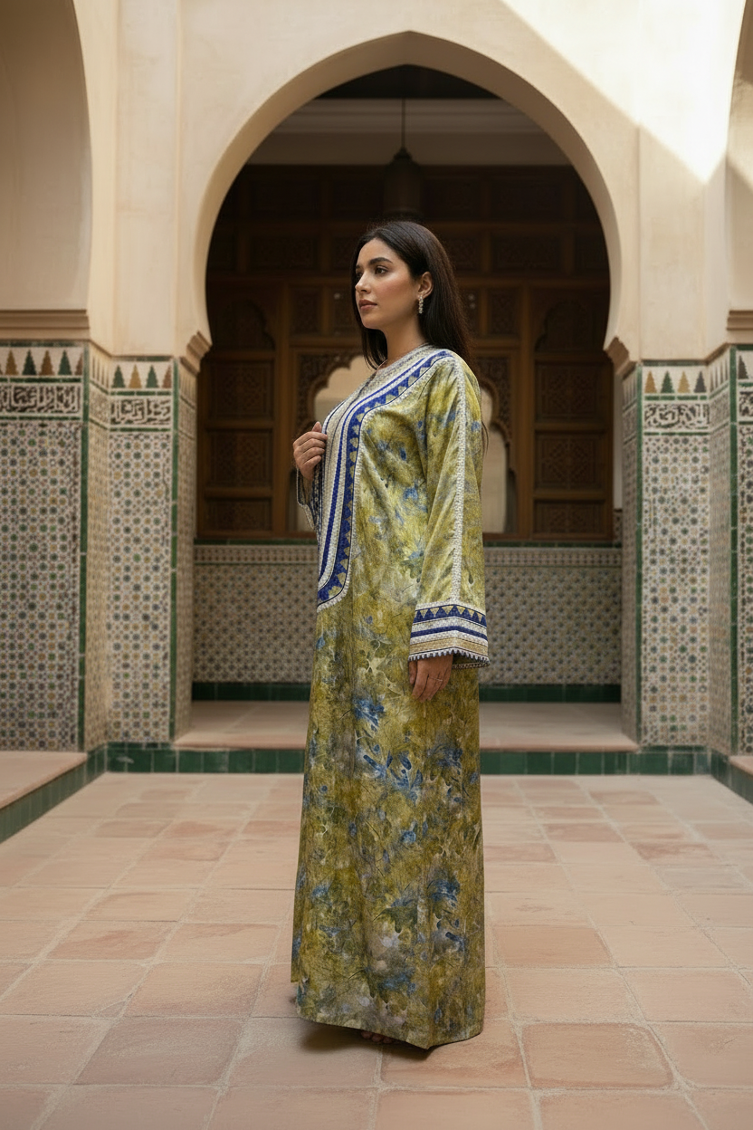 Model with traditional archway